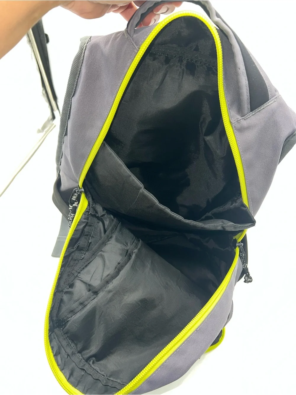 Hurley Backpack Multi-Pockets Outside Padded Computer Pocket Inside Grey/Yellow